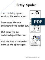 Itsy Bitsy Spider PDF