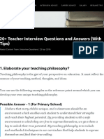 20+ Teacher Interview Questions and Answers (With Tips)