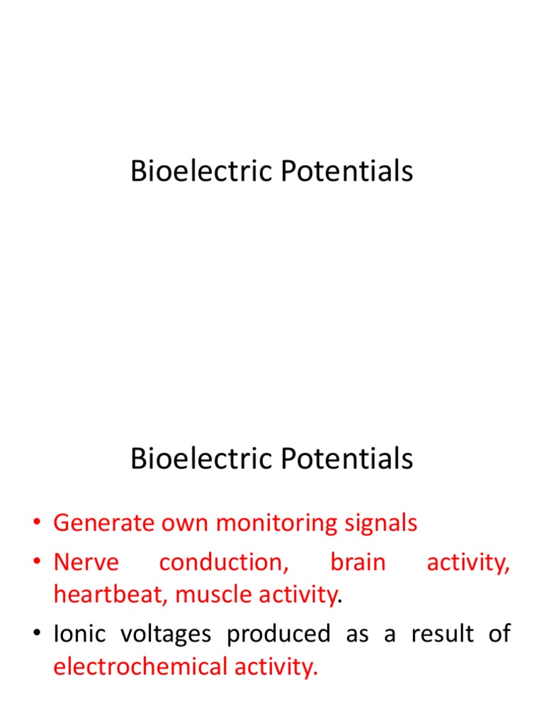 Understanding Bioelectric Potentials | PDF | Science & Mathematics