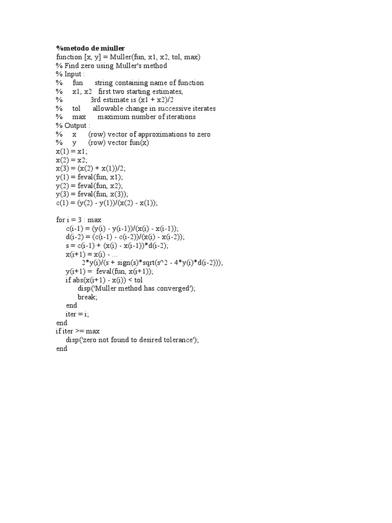 Metodo de Miuller | PDF | Science & Mathematics | Computers
