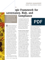 STRATEGIC MANAGEMENT A Strategic Framework For Governance Risk and Compliance