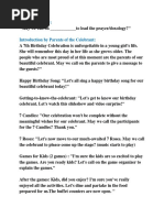 1st Birthday Script Pdf Birthdays