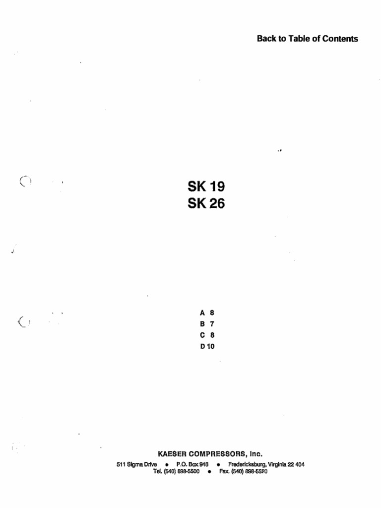 Kaeser SK 26 Parts Manual Overview | PDF | Valve | Gases