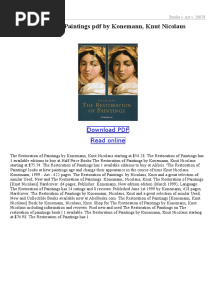 The Restoration of Paintings