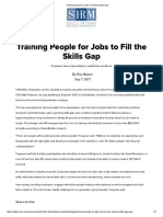 Training Peoplefor Jobsto Fillthe Skills Gap