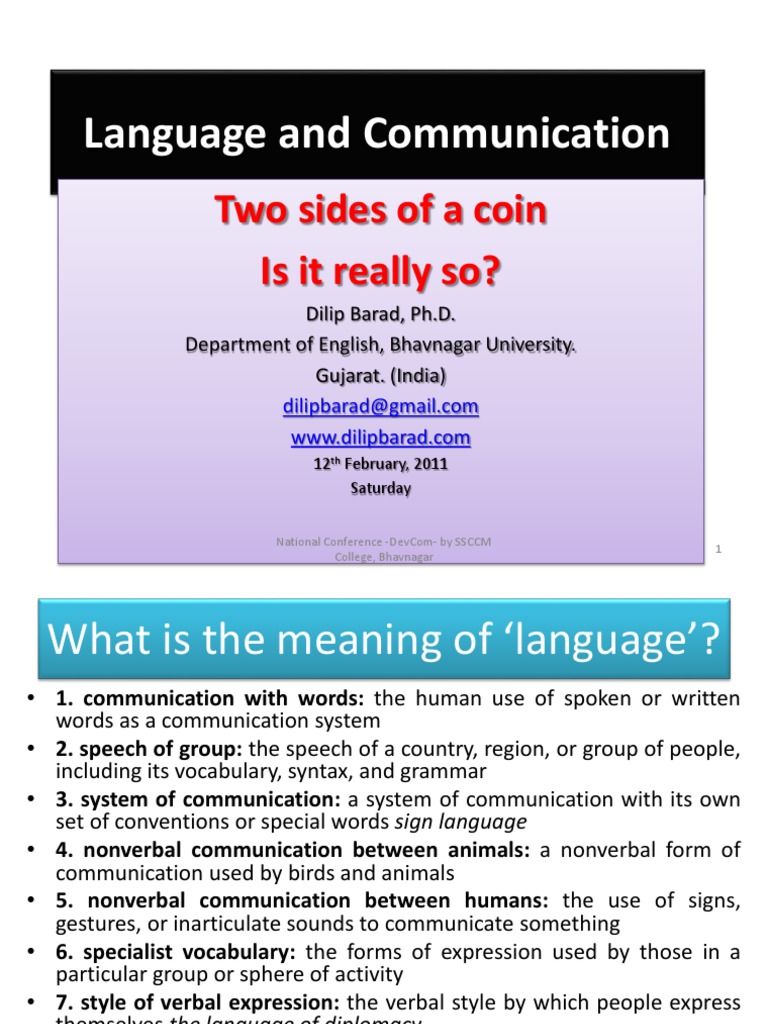 Two SideS of Coin - Language and Communication | PDF | Sign Language ...