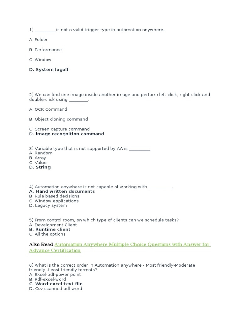 Automation Anywhere Pdf