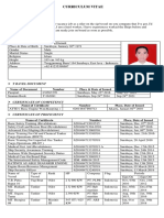 CV for Oiler Position on Ship