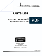 National - RT2010-D Drawworks Transmission Parts List ENG