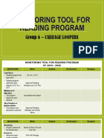 Monitoring Tool For Reading Program