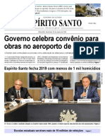 Diario Oficial Espírito Santo - Capa - 03 de Janeiro de 2020