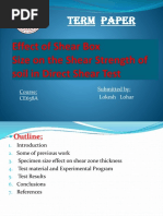 Effect of Shear Box Size On Shear Strength of Soil