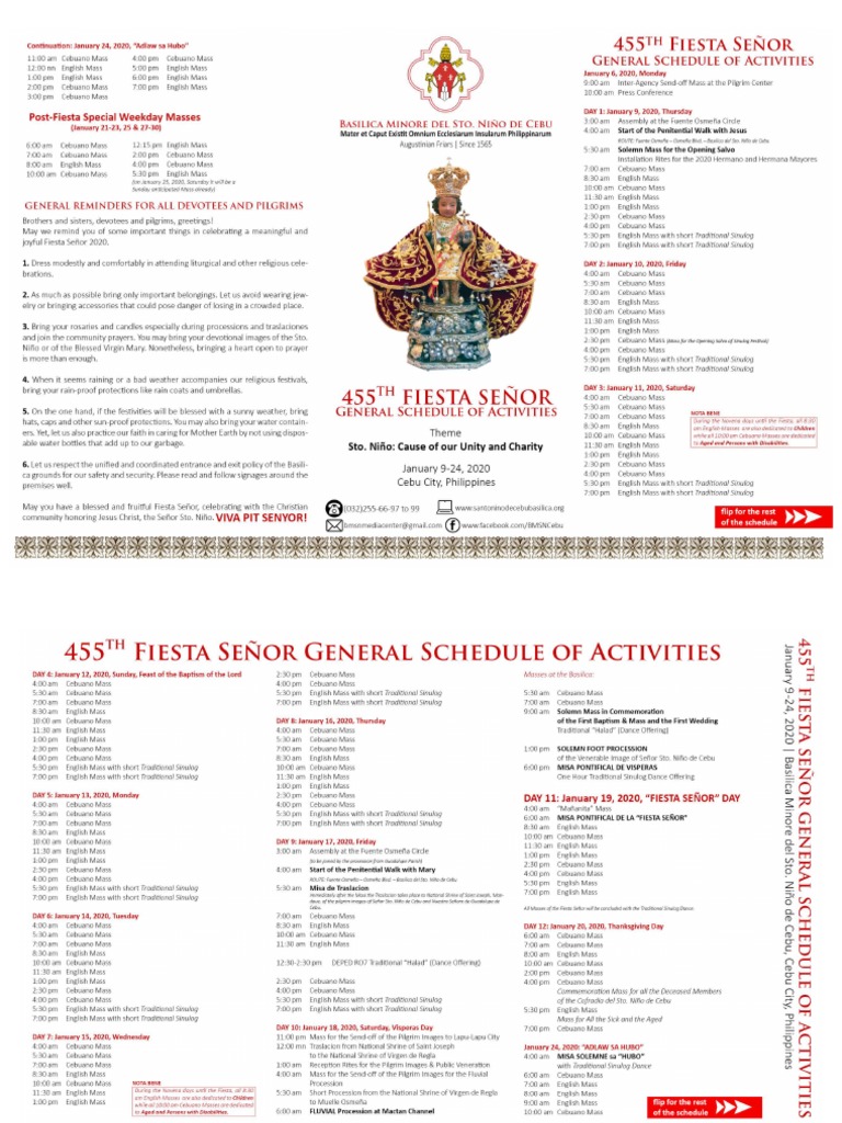Novena Mass Schedule PDF