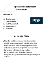 Standar Praktek Keperawatan Komunitas