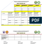 Daily Lesson Log Template