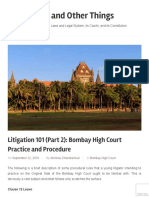 Litigation 101 (Part 2) - Bombay High Court Practice and Procedure - Law and Other Things