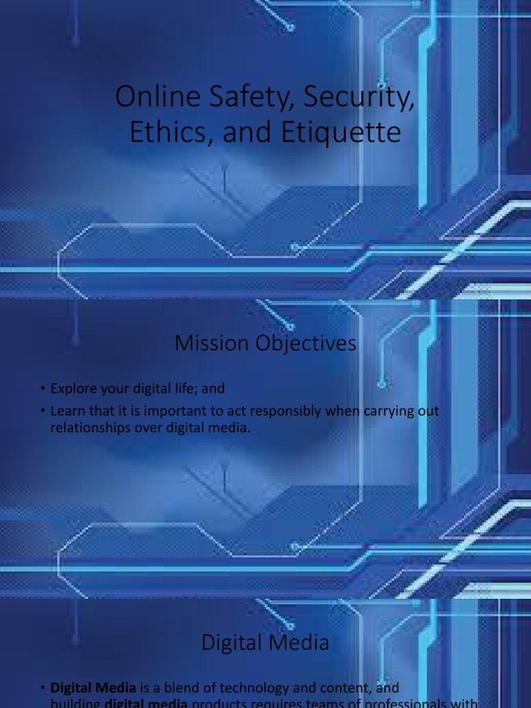 Online Safety and Digital Etiquette Guide | PDF | Blog | Peer To Peer
