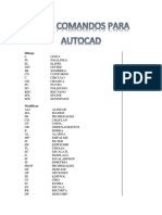 Lista de comandos de AutoCAD