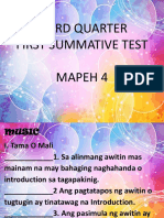 Powerpoint First Summative 3RD Quarter Mapeh