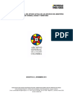 Diagnóstico Integral Del Estado Actual de Los Archivos Del MVCT PDF