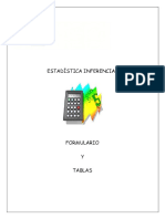 Formulario y Tablas - Estadística Inferencial PDF