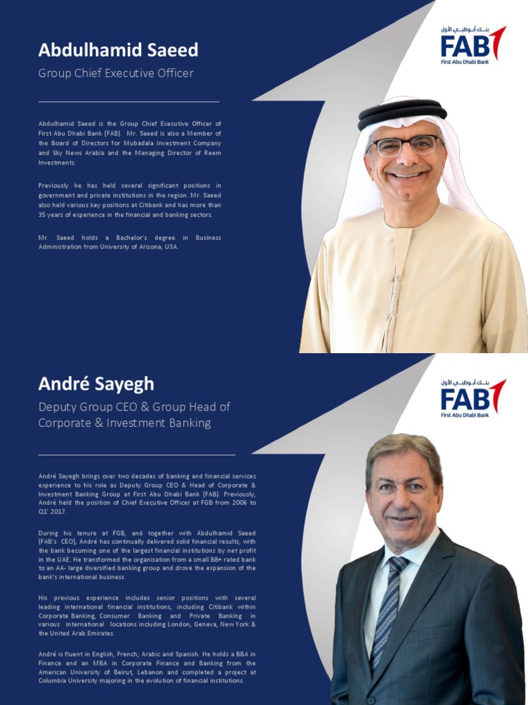 FAB Leadership Team Overview | PDF | Chief Financial Officer | Banks