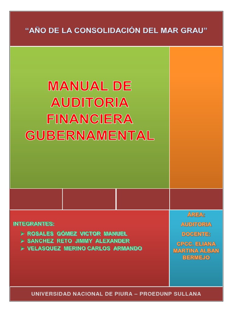 Manual de Auditoría Financiera Gubernamental | PDF | Auditoría | Contralor