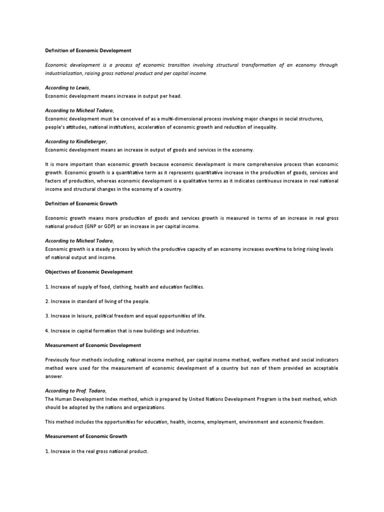 Understanding Economic Development and Growth | PDF | Economic Growth ...