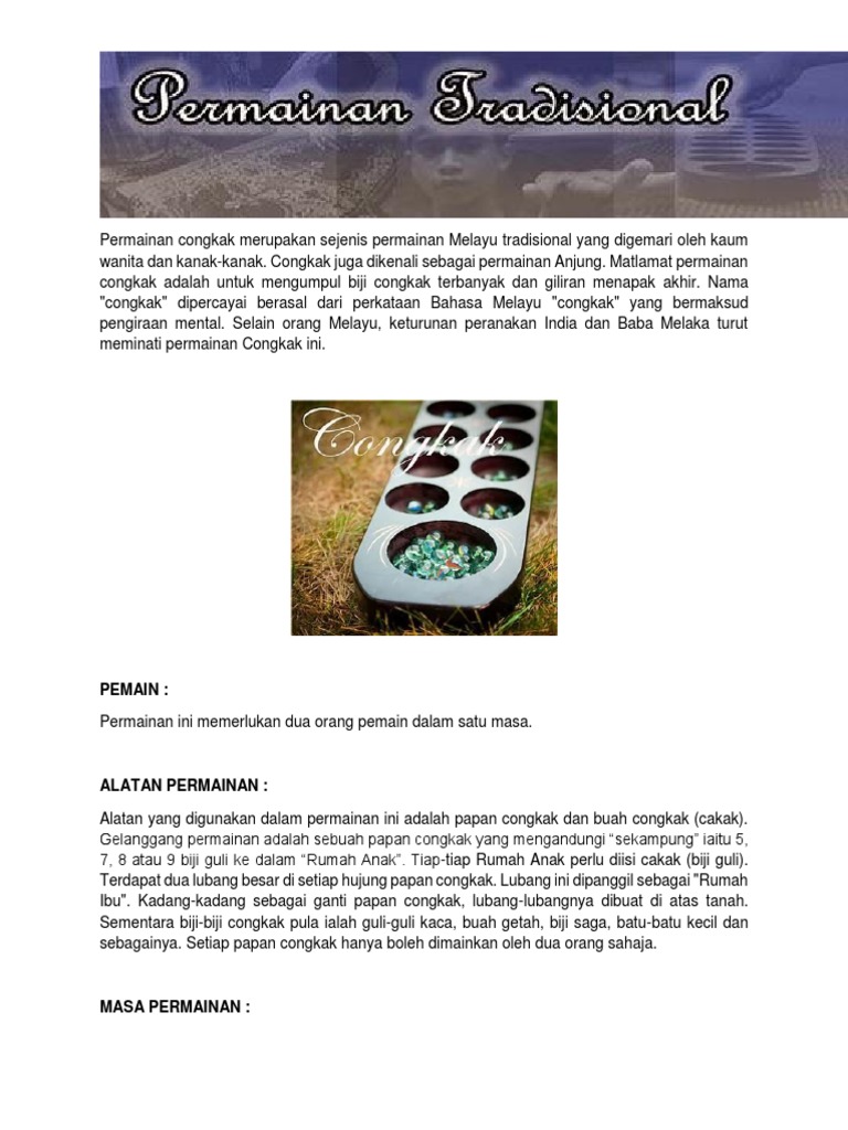 Permainan Congkak  PDF