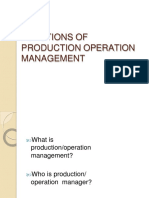 Functions of Production Operation Management