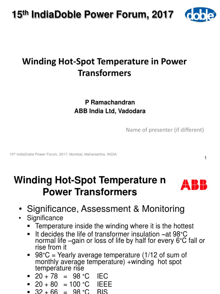 Transformer Winding Hot Spot Monitoring | PDF | Transformer | Temperature
