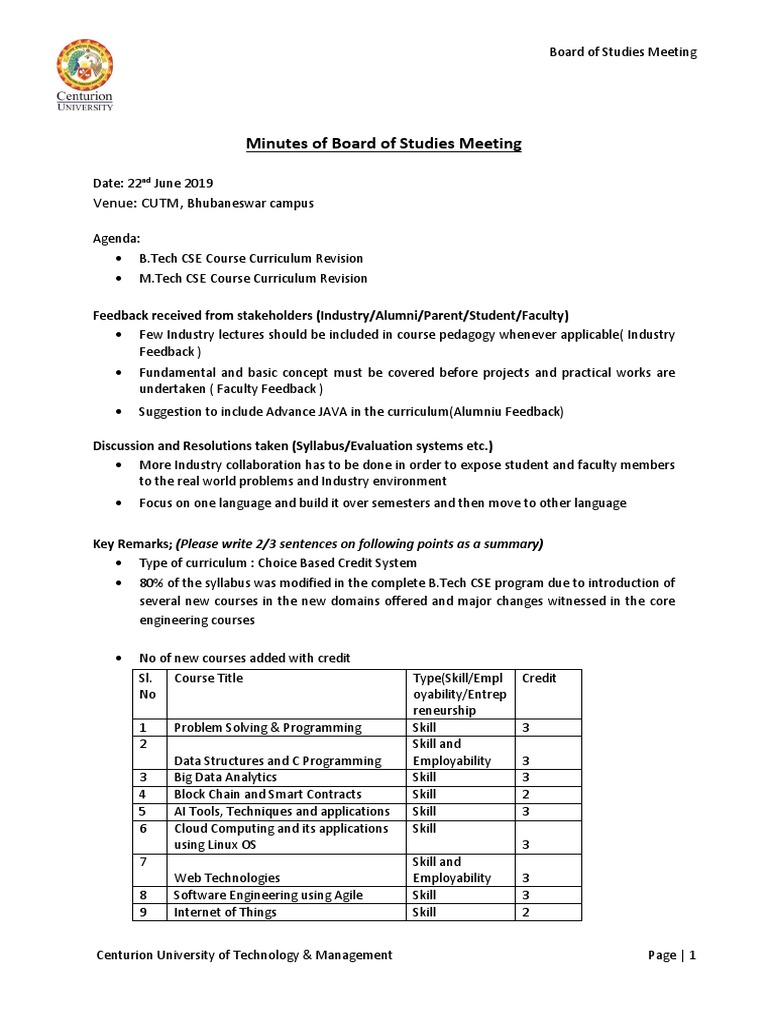Minutes of bos meeting academic session2019 2020 pdf computer