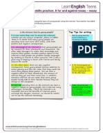 A For and Against Essay About The Internet - Essay