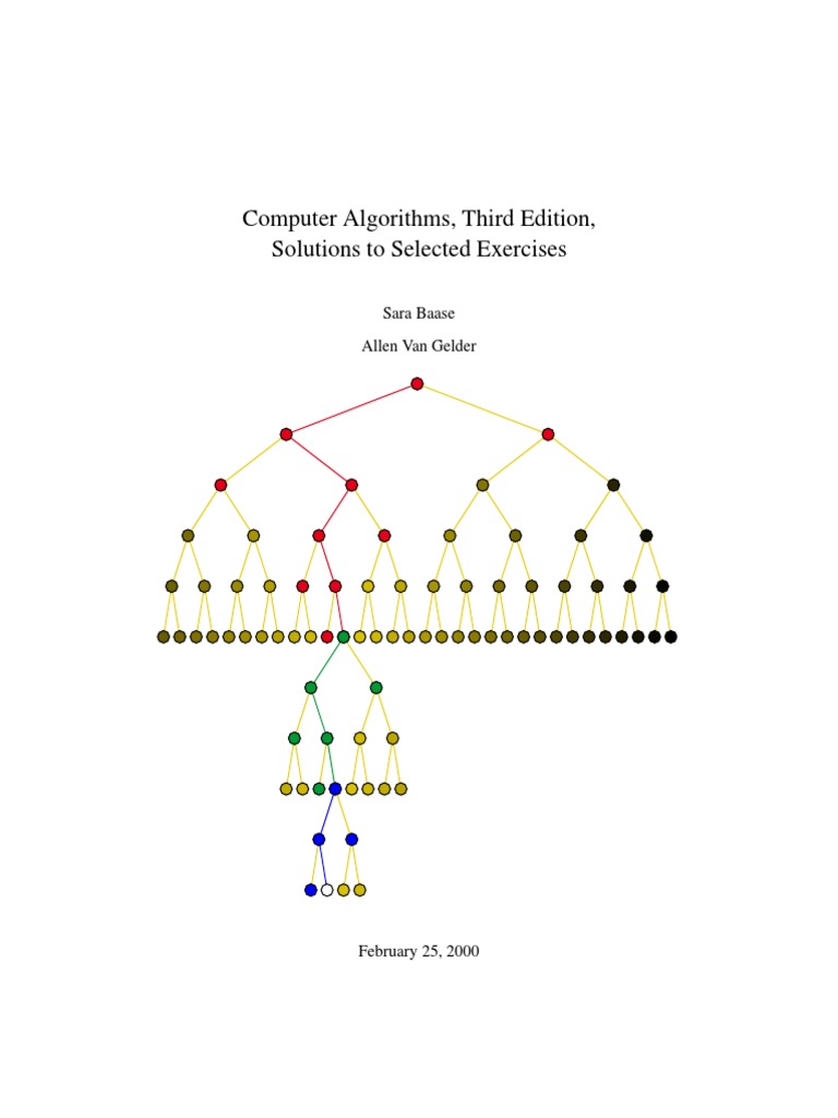 Solution Manual Computer Algorithms 3rd Edition Baase | PDF ...