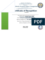 GSP Certificate of Recognition