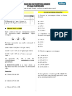 Porcentagem e Taxas em Questões de Concursos