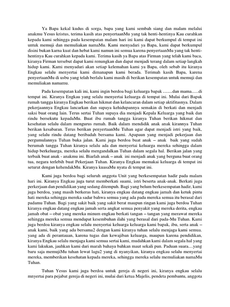 Doa Syafaat Tutup Usbu Pdf