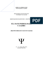 XX Dani Psihologije U Zadru - Summaries-Sazetci PDF