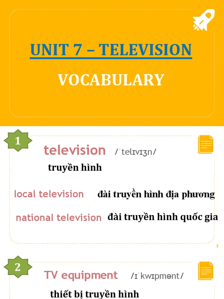 (Unit 7 Television) (Vocabulary) PDF | PDF