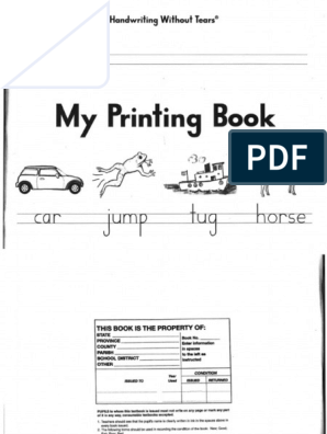 New Handwriting Without Tears 1st Grade My Printing Book Workbook