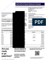 Personal Bank Statement Template