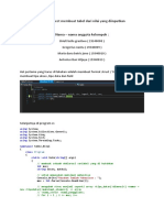 Tugas Project Membuat Tabel Dari Nilai Yang Diinputkan