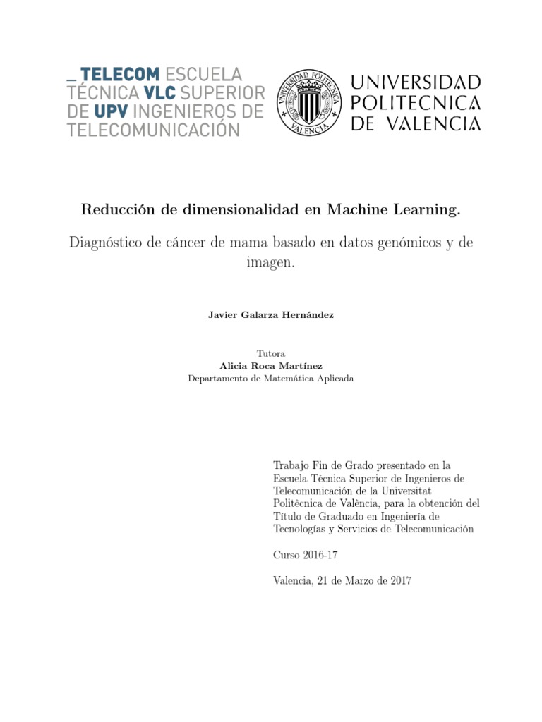 GALARZA - Reducción de Dimensionalidad en Machine Learning. Diagnóstico ...