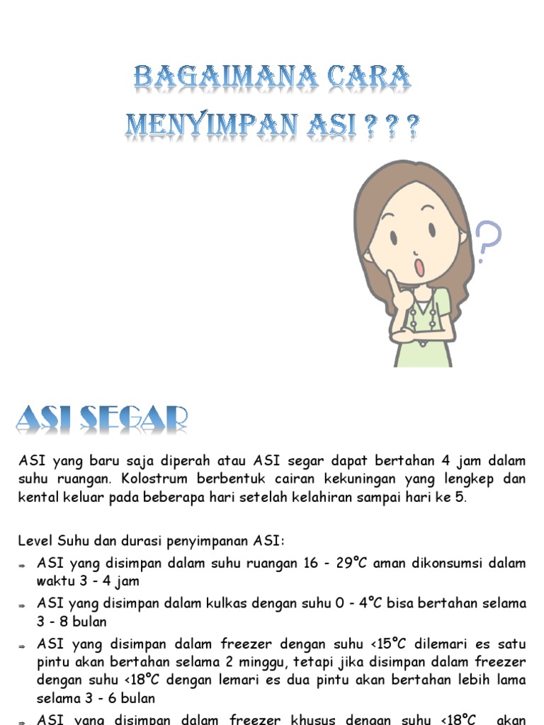 LB ASI EKSKLUSIF (Cara Penyimpanan ASI) | PDF