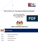 State of The Malaysian Economy - ELF Presentation - LSE - OKM - 3august2019