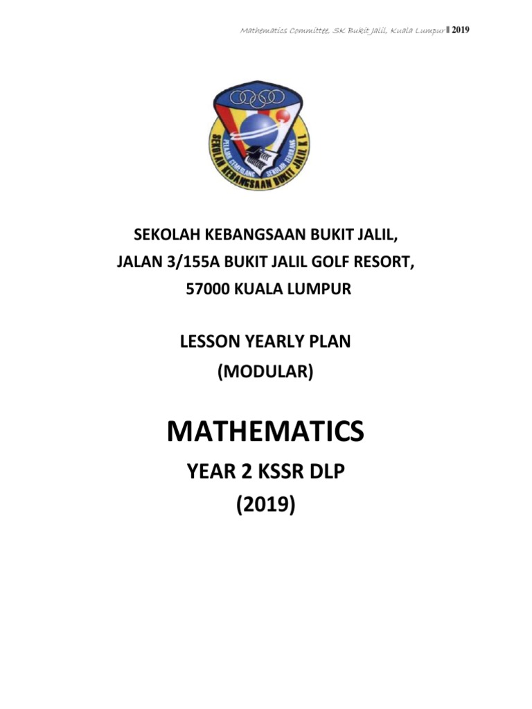 lesson yearly plan modular maths year 2 dlp 2019 pdf fraction mathematics numbers