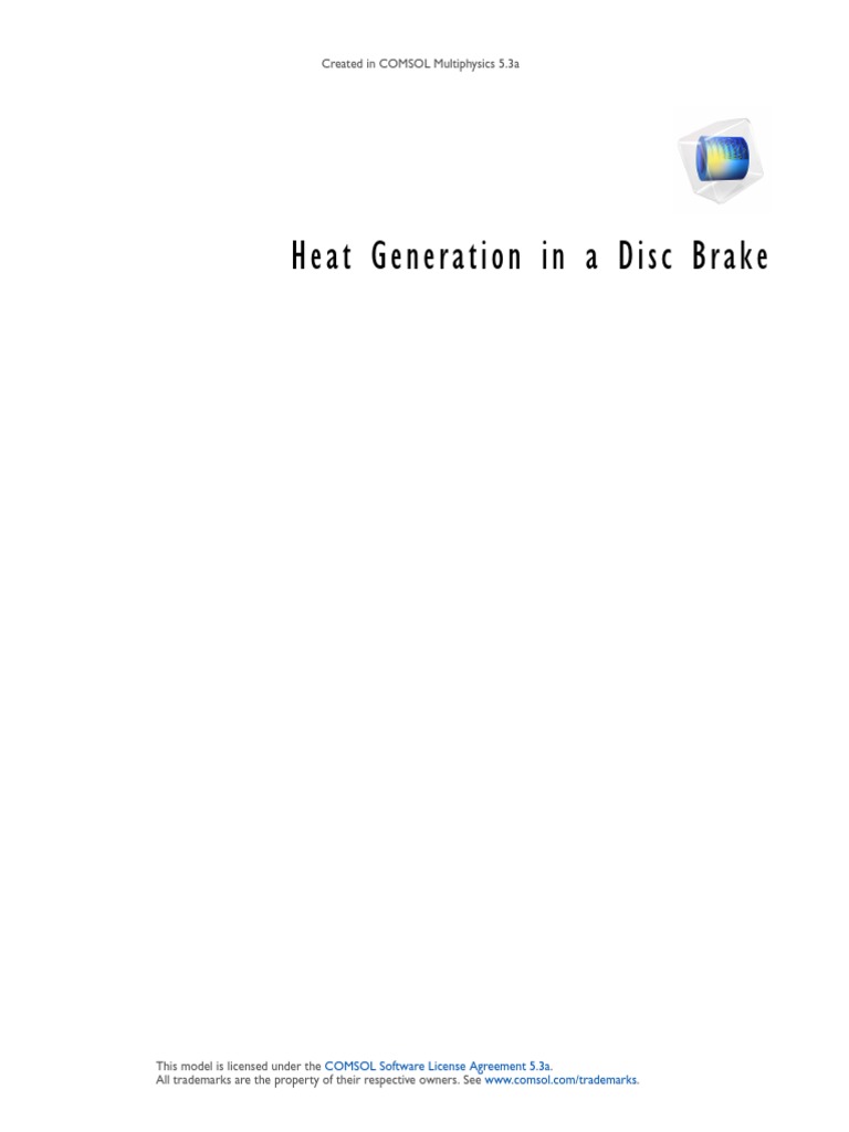 Heat Generation in Disc Brakes Model | PDF | Brake | Thermal Conductivity