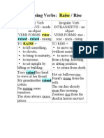 Confusing Verbs: Raise vs Rise