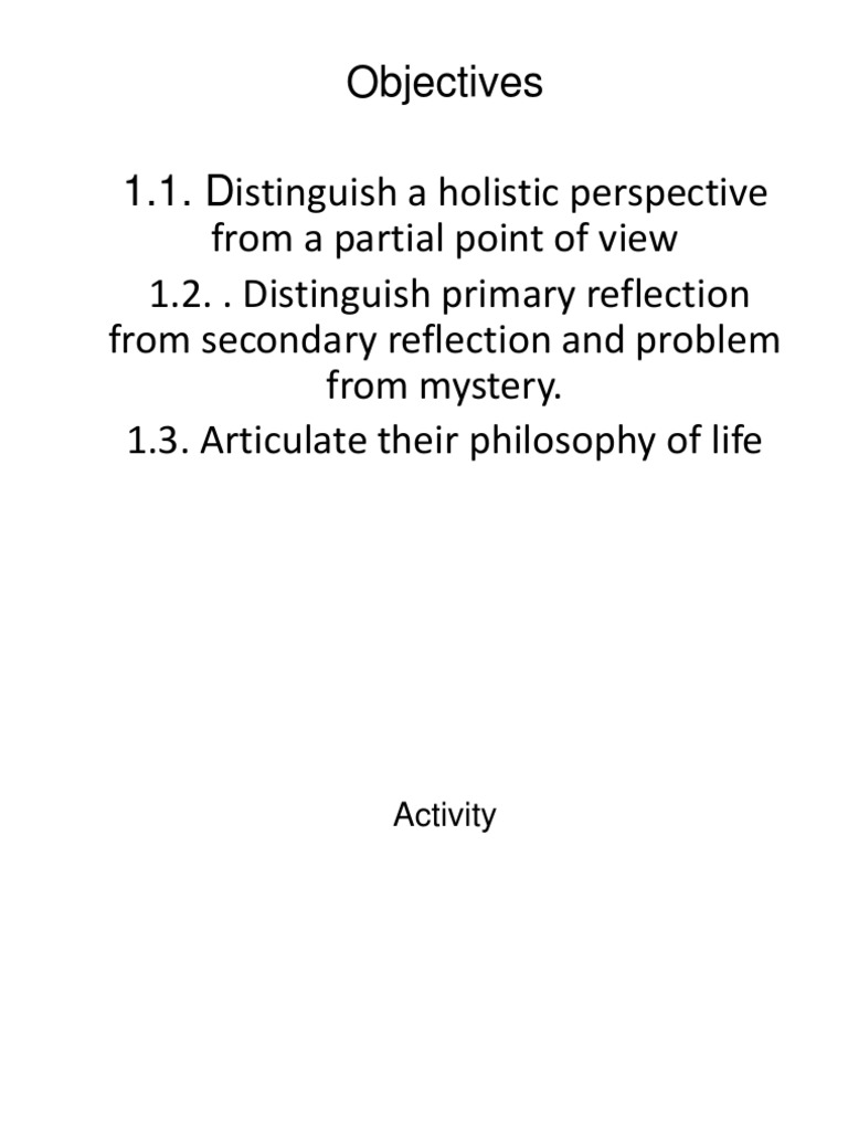 Day3 Marcelian Reflection | PDF | Concept | Experience