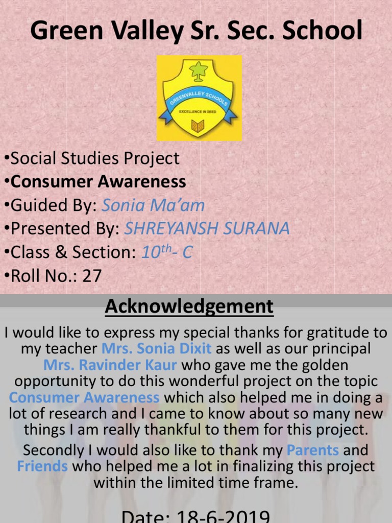 Consumer Awareness Project Overview | PDF | Justice | Crime & Violence